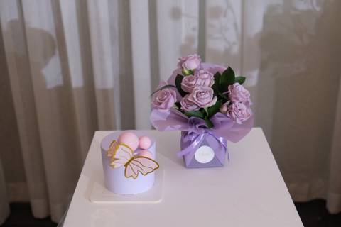 Purple Butterflies Cake