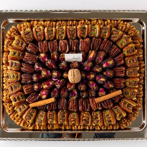 صينية فضية مع غطاء اكريليك - كبير