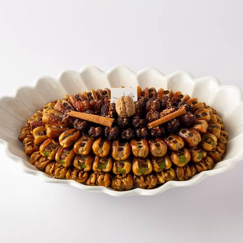 صينية سيراميك بيضاء - كبير