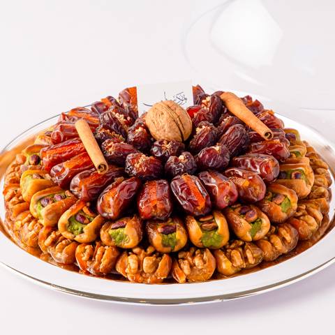 ماعون فضي دائري  مع غطاء - كبير