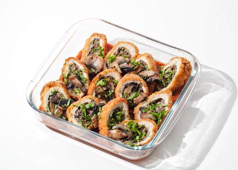 Chicken Kiev Stuffed Mushrooms