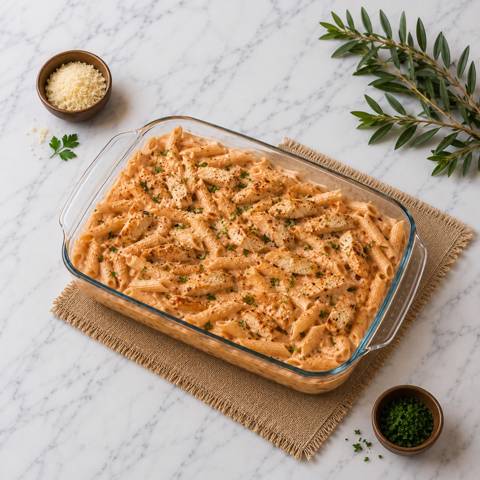 Pink Pasta With Chicken