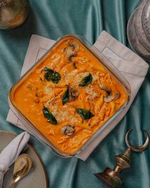 Pasta Pink Sauce with Mushroom