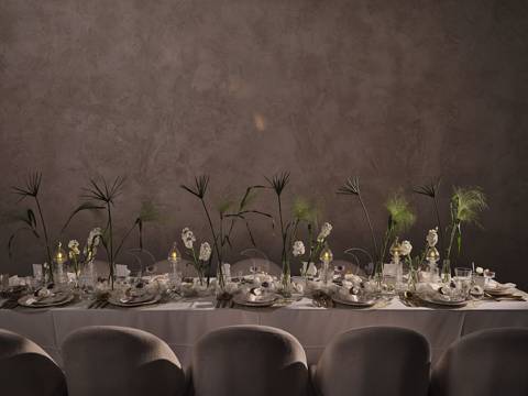 Golden Crescent Table for 24 Persons