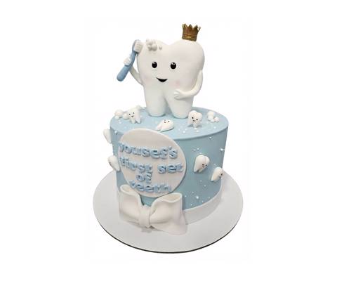 Baby Boy 1st Tooth Cake