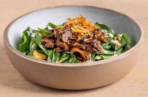 Baby Spinach & Shiitake Salad (V)