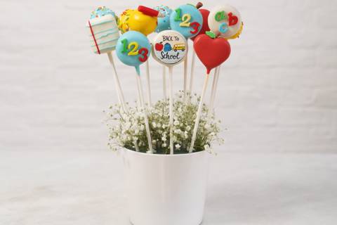 Back to School Cake Pops Vase