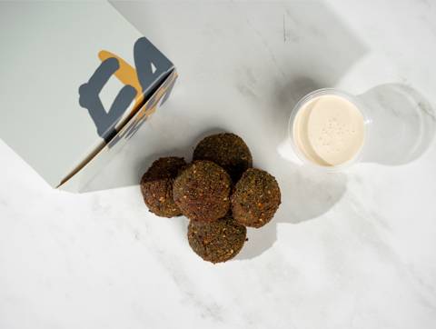 Baked Falafel with Tahini Dip