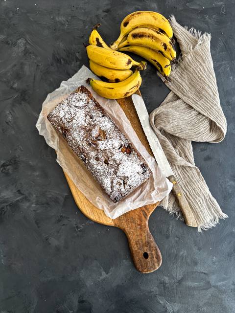 Banana Sourdough Loaf Cake