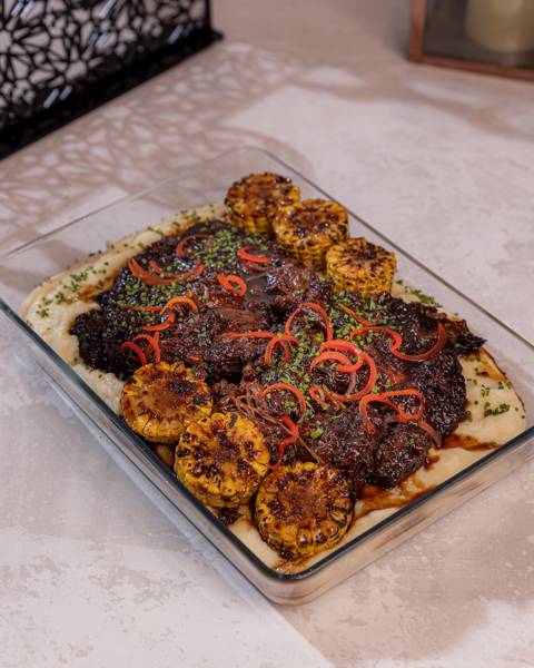 BBQ Brisket with Mashed Potatoes
