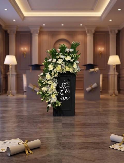 Black Name Customized Graduation Stand
