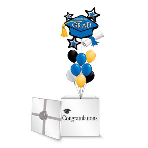 Congrats Grad Blue  Box