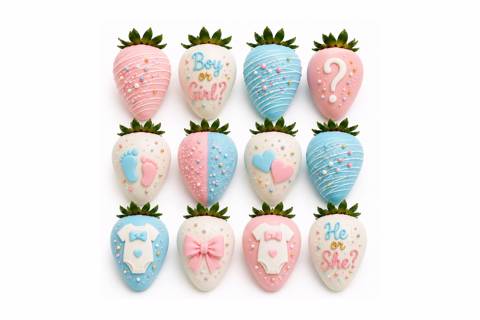 Baby Gender Reveal Strawberries