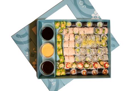 Cooked Sushi Tray - 72 Pieces