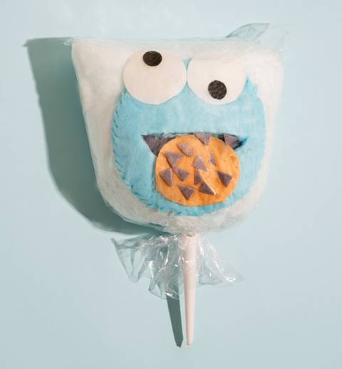 Cookie Monster Spun Art Puff