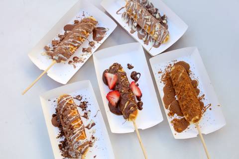 Mini Pancake & Waffle Sticks Station for 20 Persons
