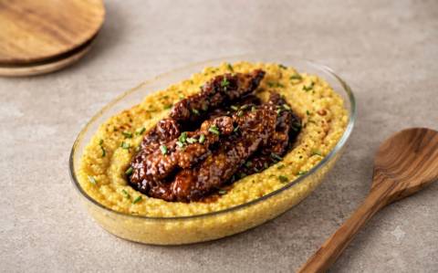 Crispy Chicken Honey with Mashed Potato
