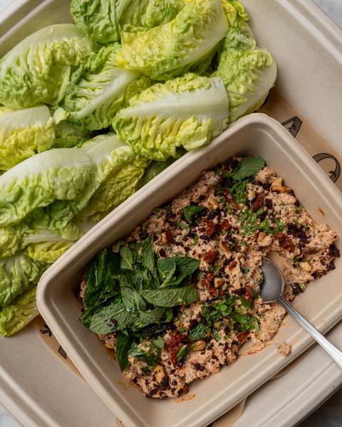 Makdous Labneh Lettuce Bites