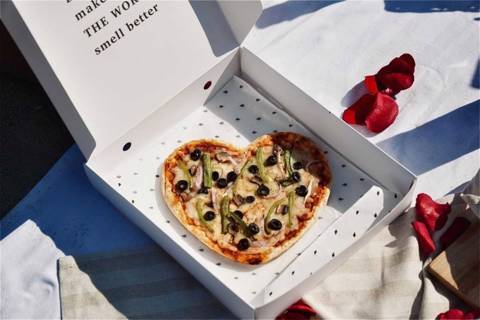 Love Heart Vegetarian  Pizza