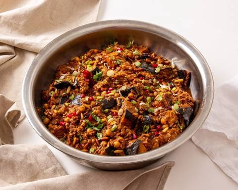 Eggplant Qeema Hamsa