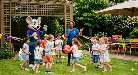 فعالية المرح للأطفال مع تشاك إي