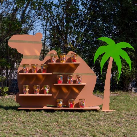 Gergean Camel with Palm Tree