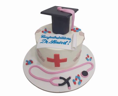Medicine Graduation Cake
