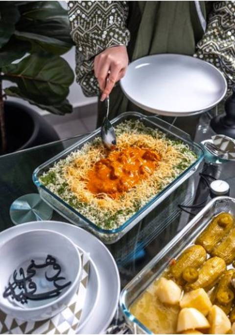 أرز أخضر مع الدجاج