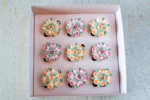 Hand Crafted Tulip Cup Cakes