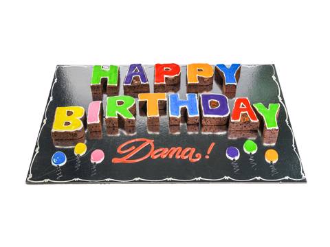 "Happy Birthday" Cut Out Brownies