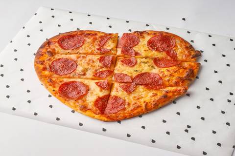 Love Heart Pepperoni  Pizza