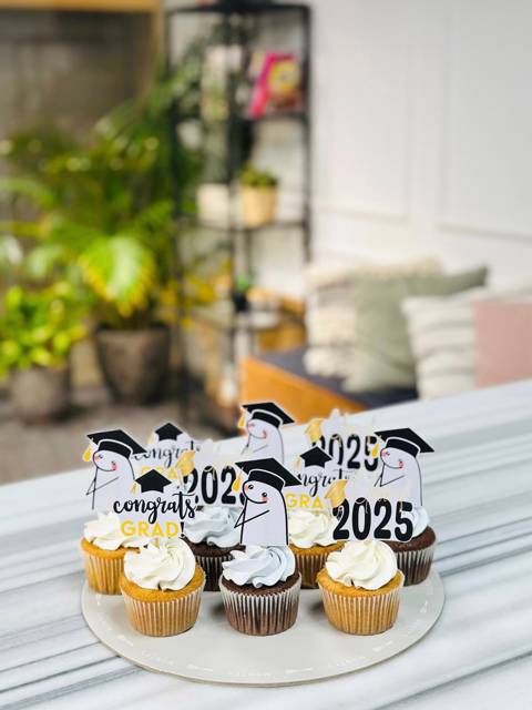 Graduation Emoji Cupcakes