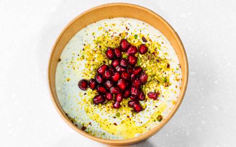Labneh Dip With Pomegranate & Pistachios