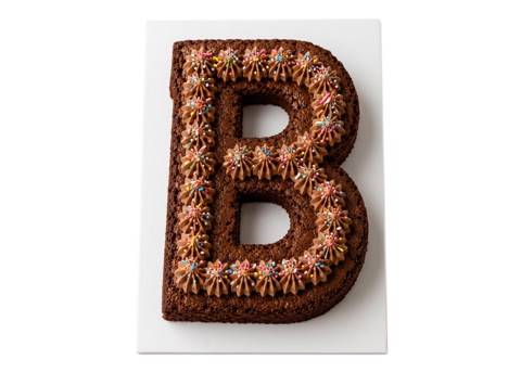 Letter B Brownie Cake