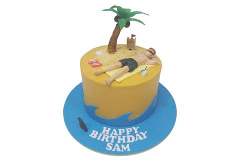 Man Beach Cake