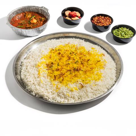 Meat Okra Broth With Mashkhoul Rice Tray