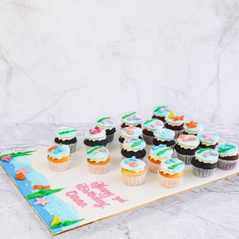 كب كيك حورية البحر