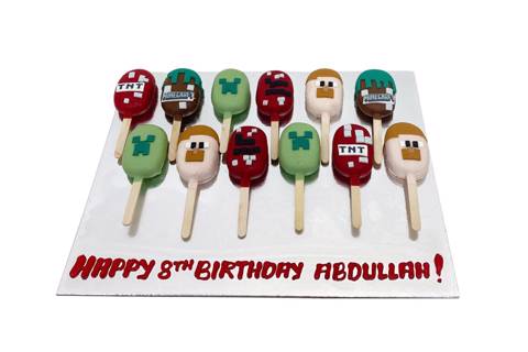 Minecraft Cake Pops