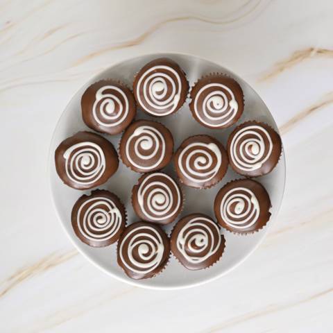 Mini Black Bottom With Chocolate Ganache