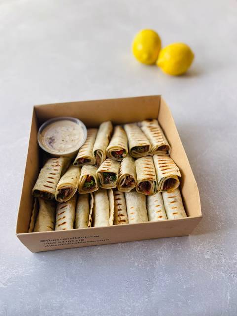 Mini Short Rib Shawarma Wraps