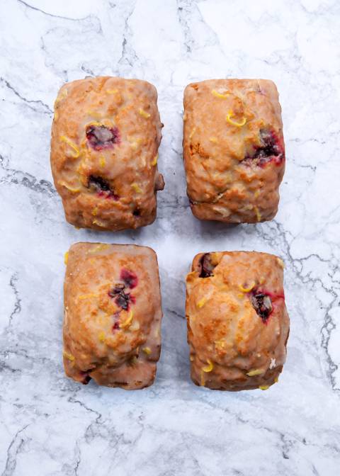 ميني كيك التوت الأزرق