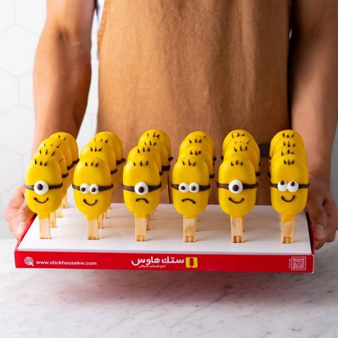 Minion Cake Stick Box - 24 Pieces