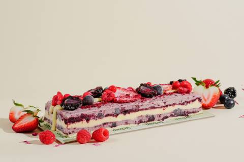 Mixed Berry Ice Cream Cake