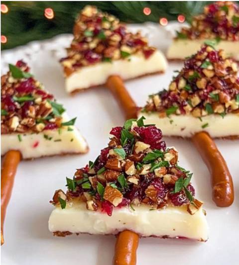 Pecan Cranberry Brie Bites