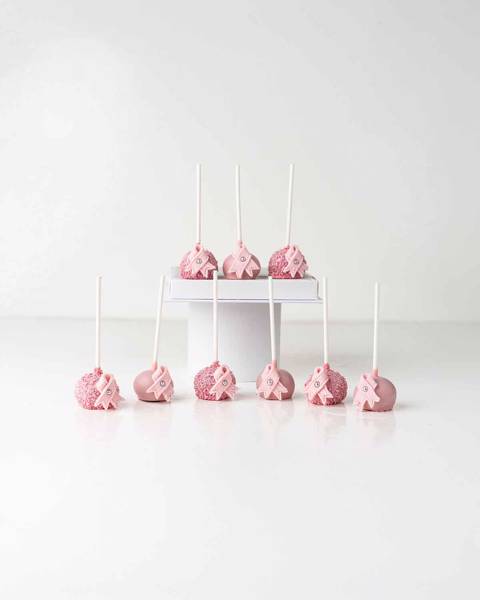 Bow of Hope Cake Pops