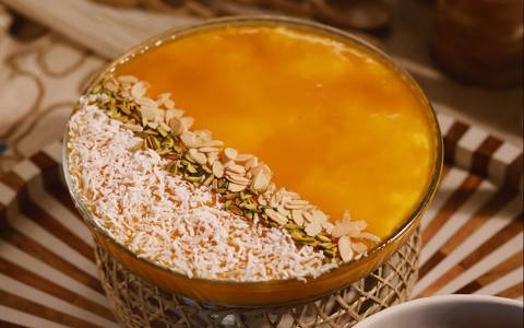 Low Sugar Mohalabiya with Qamardeen