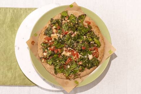Spinach Salad Pizza