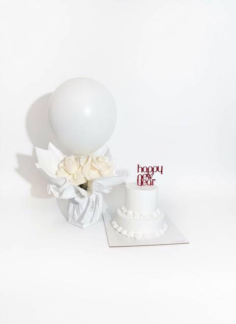 Red & White New Year Cake