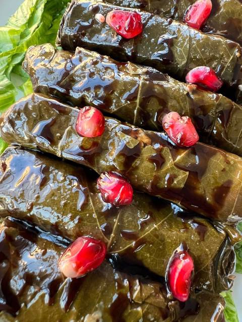 ورق عنب بدبس الرمان