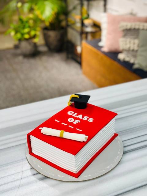 Graduation Book Cake